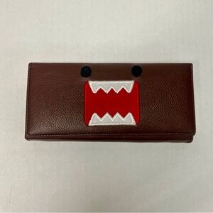 Rare Brown Domo Leather Wallet with Red Graphic